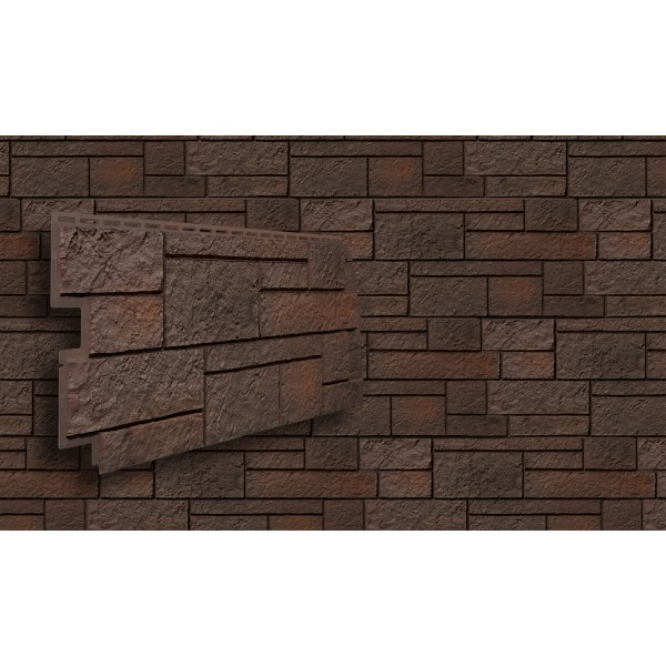 Фасадная панель VOX Solid Sandstone (Песчаник) Dark Brown (Темно-коричневый)
