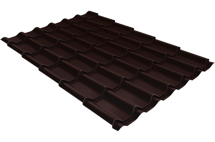 Металлочерепица Grand Line Classic Rooftop Matte 0,5 сталь (1 кв.м.)  RAL 8017