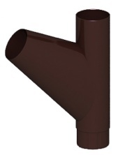 Тройник трубы Металл Профиль Престиж D100 Темно-коричневый