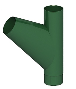 Тройник трубы Металл Профиль Престиж D100 Зеленый