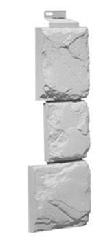 Угол наружный FineBer Камень Крупный Мелованный белый