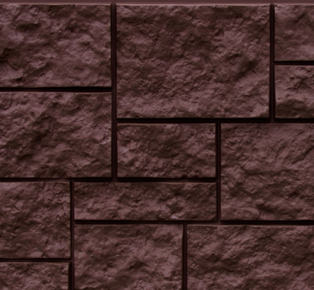 Фасадная панель Grand Line Classic Дикий камень 0,978х0,388 Шоколадный