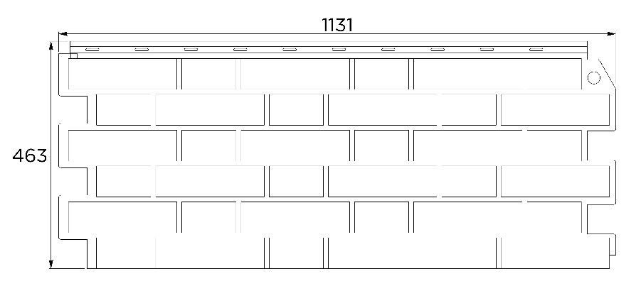 Фасадная панель FineBer Клинкерный Кирпич 3D Бежево-серый 1131/463 мм