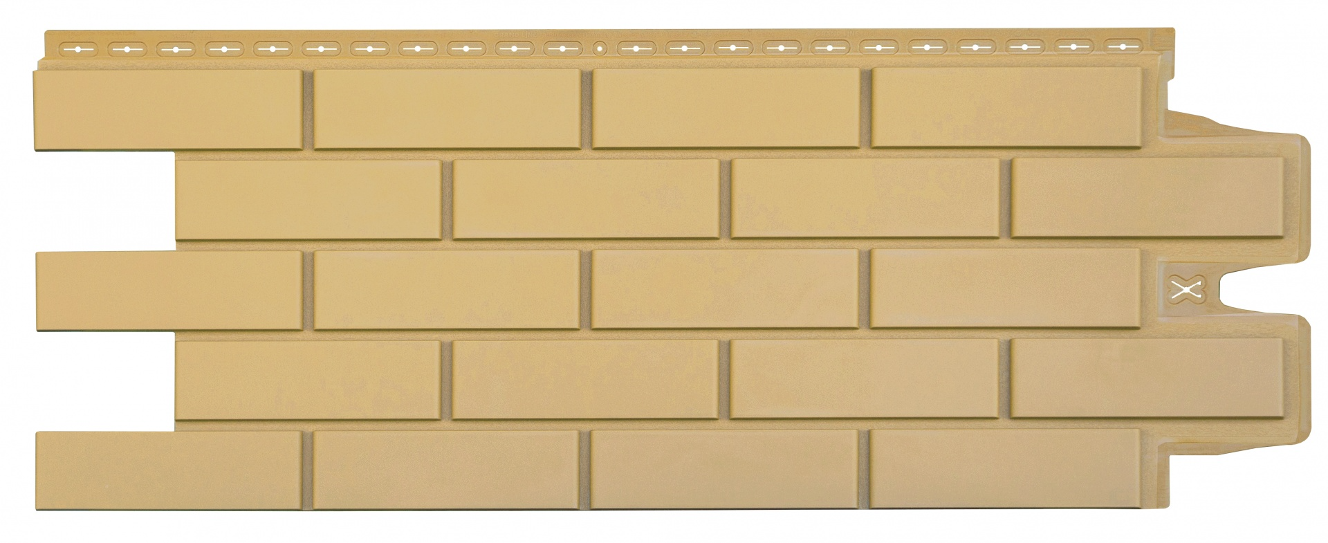 Фасадная панель Гранд Лайн Standart клинкерный кирпич моноцвет 0,995х0,39 Песочный