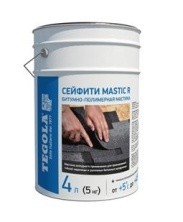 Мастика битумно-полимерная Сейфити Mastic R (банка металл) 4л / нетто 5 кг
