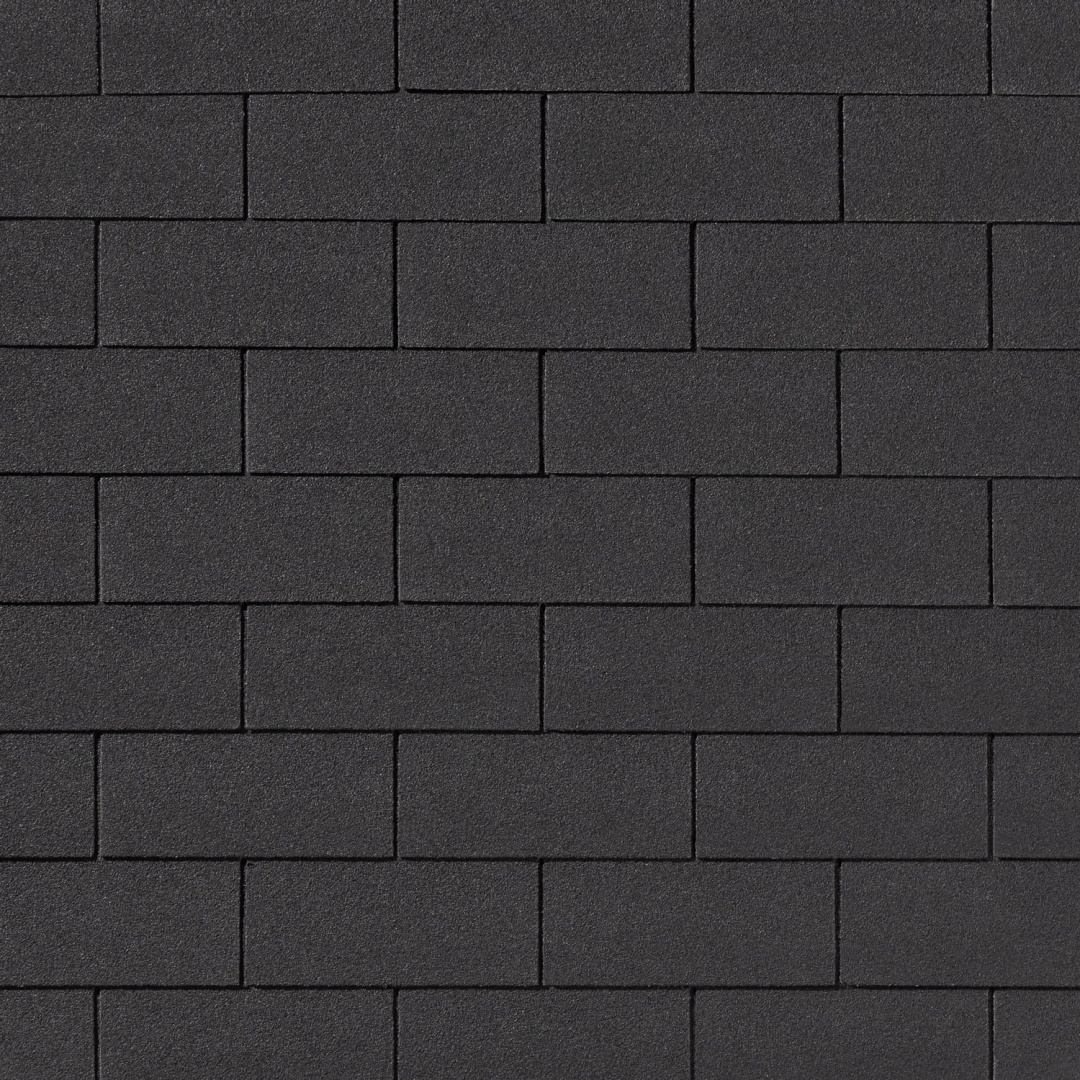 Гибкая черепица QUIET TILE Brick Черный (1 кв.м.)