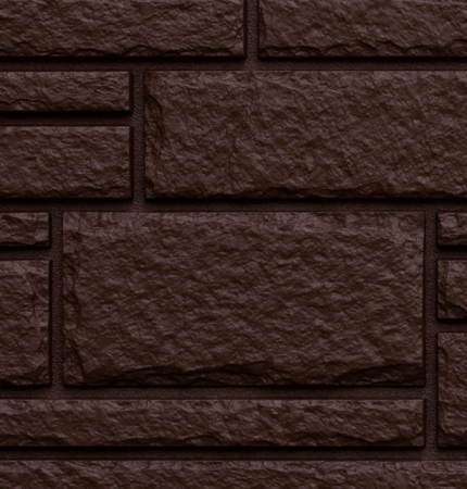 Фасадная панель Grand Line Classic Камелот моноцвет 0,992х0,392 Шоколадный