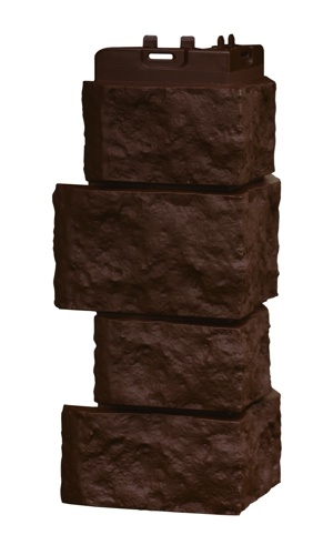 Наружный угол Grand Line Classic Дикий камень 0,12x0,39 Шоколадный
